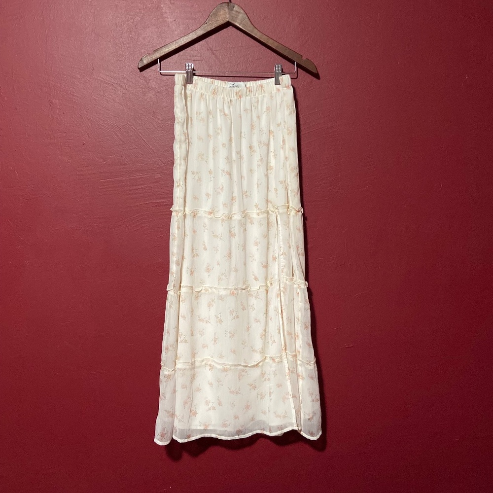 Hollister Cream Floral Maxi Skirt - Picture 5 of 6